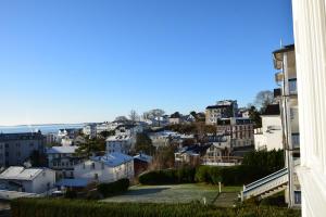 a view of a city from a building at Villa Margarete in Sassnitz