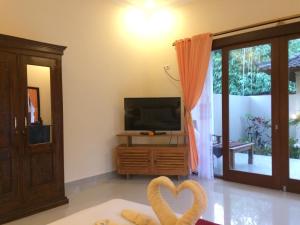 TV a/nebo společenská místnost v ubytování Teba Junjungan Cottages