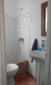 a bathroom with a toilet and a sink at Pilar Ruiz in Asilah