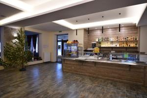 The lounge or bar area at Hotel Studničky