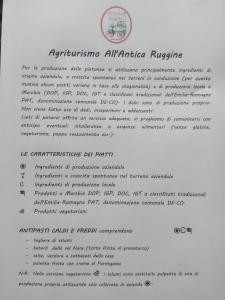 All'Antica Ruggine tanúsítványa, márkajelzése vagy díja