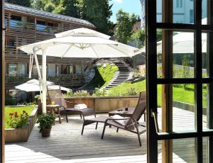 Zahrada ubytování M de Megève