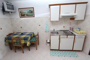 Kuchyň nebo kuchyňský kout v ubytování Apartments Milka