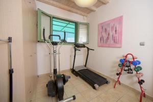 Fitness centrum a/nebo fitness zařízení v ubytování Glavounos House