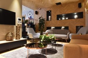 TV a/nebo společenská místnost v ubytování Hotel Panoramika Design & Spa