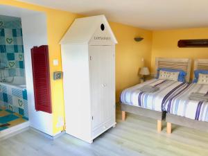 Postel nebo postele na pokoji v ubytování Seaview
