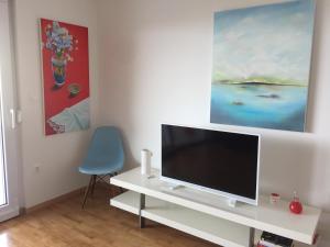 TV a/nebo společenská místnost v ubytování Sea View Kozino