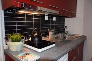 Kuchyňa alebo kuchynka v ubytovaní Megaron11 Apartments + 37 fotografií