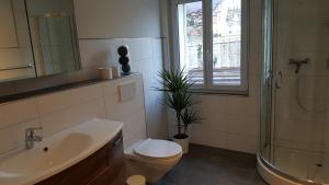Koupelna v ubytování Attika Wohnung Spiez + 14 fotografií