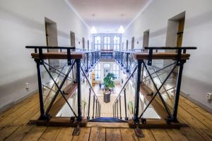 a view of a hallway from the top of a building at Hotel 1861 in Umeå