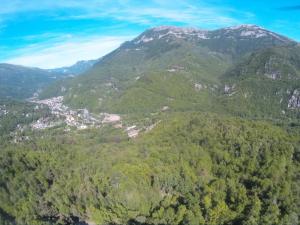 an aerial view of a mountain range with trees at Albergo Payarin in Ormea