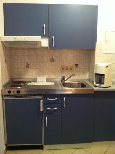 Kuchyň nebo kuchyňský kout v ubytování Hotel Preishof