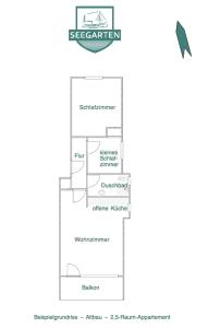 Půdorys ubytování Seegarten Appartements Büsum