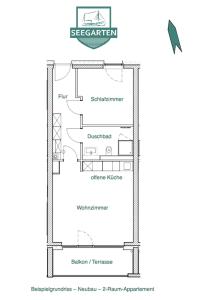 Půdorys ubytování Seegarten Appartements Büsum