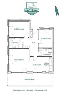 Půdorys ubytování Seegarten Appartements Büsum