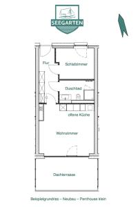 Půdorys ubytování Seegarten Appartements Büsum