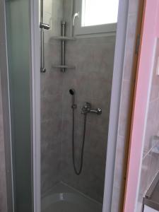 a shower with a shower head in a bathroom at Apartman Ana in Umag +16 photos