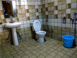 un bagno con un water e un lavandino di Achina a Leh