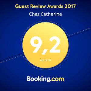 Certifikát, hodnocení, plakát nebo jiný dokument vystavený v ubytování Chez Catherine