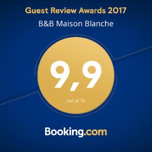 Certifikát, hodnocení, plakát nebo jiný dokument vystavený v ubytování B&B Maison Blanche