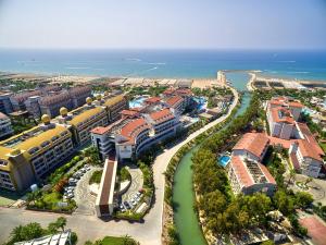 an aerial view of a resort near the ocean at Sunis Evren Beach Resort Hotel & Spa in Side