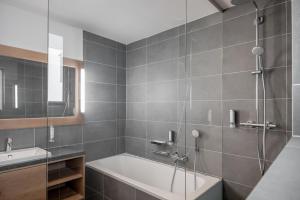 Koupelna v ubytování Apartmenthaus Enzian Hochsölden
