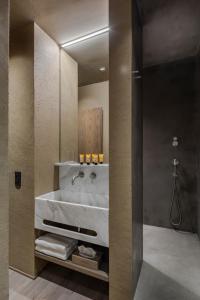 Phòng tắm tại Hotel dei Barbieri