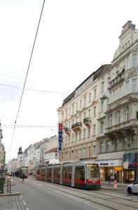 Nespecifikovaný výhled na destinaci Vídeň nebo výhled na město při pohledu z hotelu