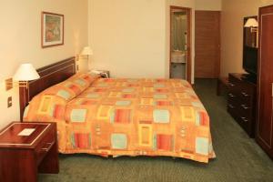 Cama o camas de una habitación en Hotel Diego de Almagro Los Angeles