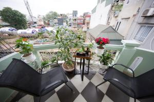 Posezení v ubytování Hanoi Moon Cactus