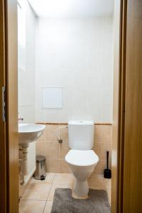 プラハにあるGood Times by Vyšehradのバスルーム(トイレ、洗面台付)