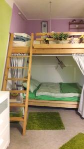 Poschodová posteľ alebo postele v izbe v ubytovaní Vysočany