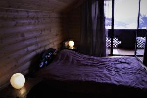 Private Cottage 375 객실 침대