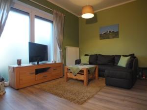 TV a/nebo společenská místnost v ubytování Ferienwohnung in Osterdeichstrich