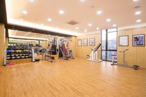 Fitness centrum a/nebo fitness zařízení v ubytování Hotel The May