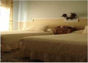 Postel nebo postele na pokoji v ubytování Hotel Sierra de Araceli Lucena