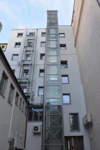 a ladder on the side of a building at Arthotel Munich in Munich
