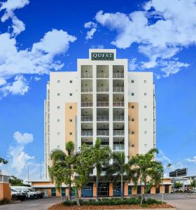 
a large building with a clock on the front of it at Quest Palmerston - Darwin in Darwin
