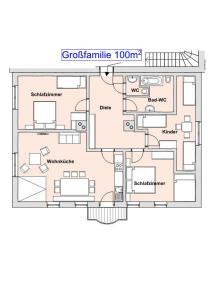 Haus Ursula في كالز ام غروغلوكنير: مخطط ارضي للمنزل