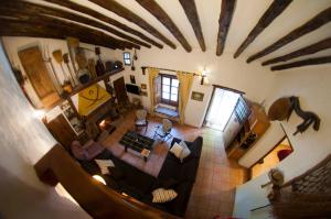 an overhead view of a living room with a couch at Cortijo Los Gorros in Moratalla