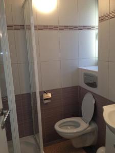 Koupelna v ubytování Rooms Grof