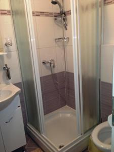 Koupelna v ubytování Rooms Grof