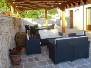 A seating area at Masseria La Gravina