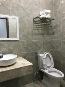 Koupelna v ubytování Dalat Memory Inn