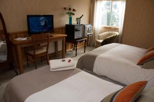 Katil atau katil-katil dalam bilik di Hotel Borde Lago