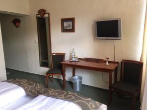 TV a/nebo společenská místnost v ubytování Hotel Goldener Anker