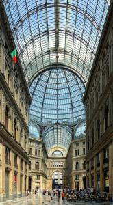 a large building with a glass domed ceiling at La Casa Degli Ospiti in Naples