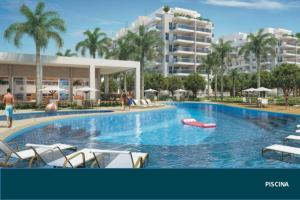 Bazén v ubytování Um cantinho de sossego em Itacuruçá nebo v jeho okolí