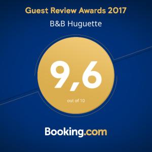 Certifikát, hodnocení, plakát nebo jiný dokument vystavený v ubytování Maison Huguette