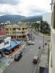 an aerial view of a street in a city at Hotel el Caimito in Villavicencio